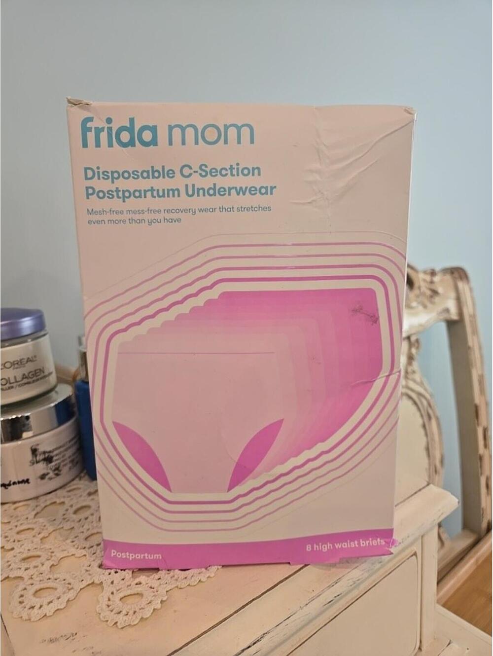 Frida Mom Disposable Postpartum Boyshort Underwear, 8-Pack, Regular Size 28"-42"